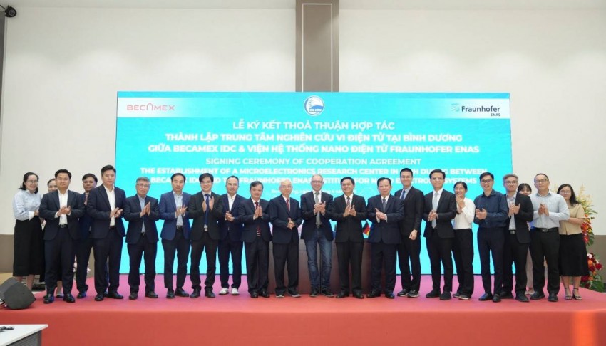 Becamex IDC và Viện Hệ thống Nano Điện tử Fraunhofer ENAS (CHLB Đức) ký kết thành lập Trung tâm nghiên cứu vi điện tử tại Bình Dương