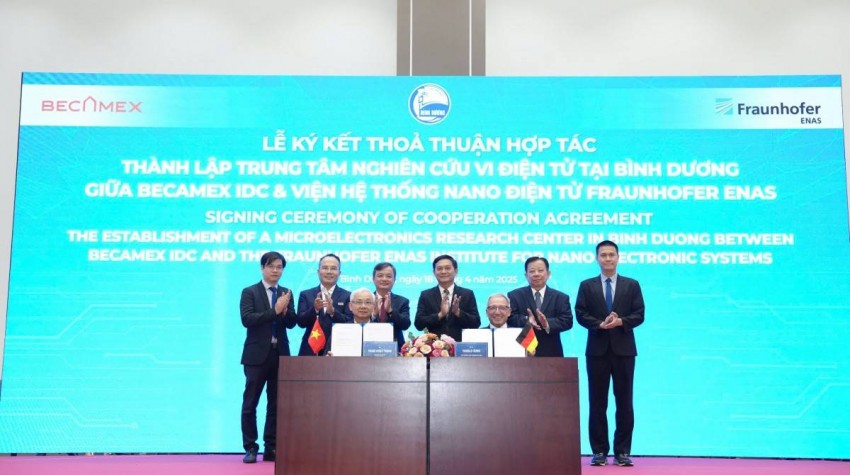 Becamex IDC và Viện Hệ thống Nano Điện tử Fraunhofer ENAS (CHLB Đức) ký kết thành lập Trung tâm nghiên cứu vi điện tử tại Bình Dương