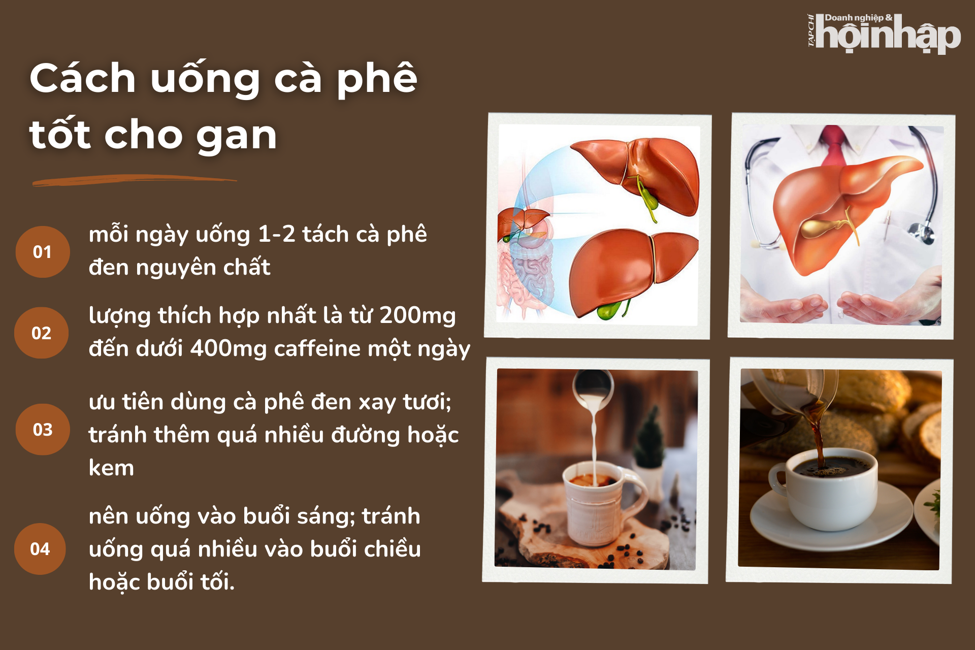 Cách uống cà phê tốt cho gan