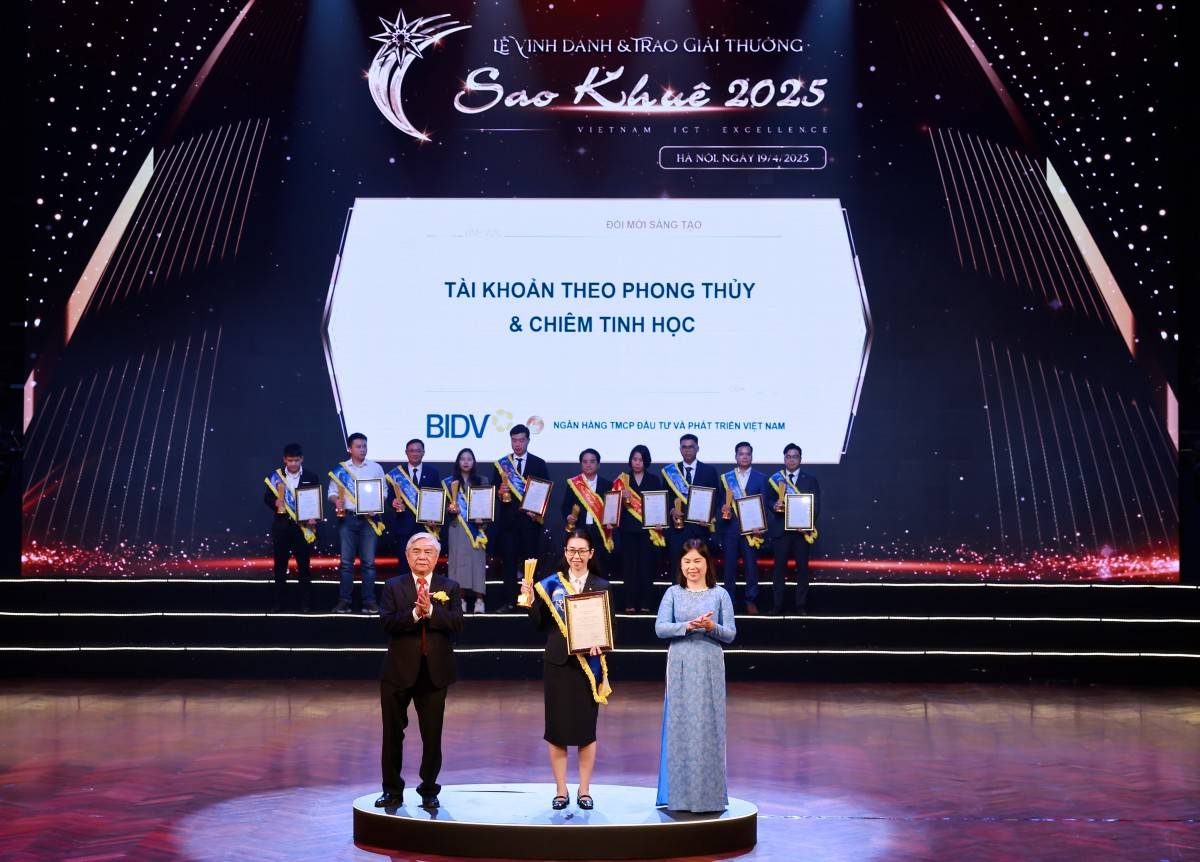 BIDV ghi dấu ấn tại Sao Khuê 2025 với 7 sản phẩm công nghệ được vinh danh