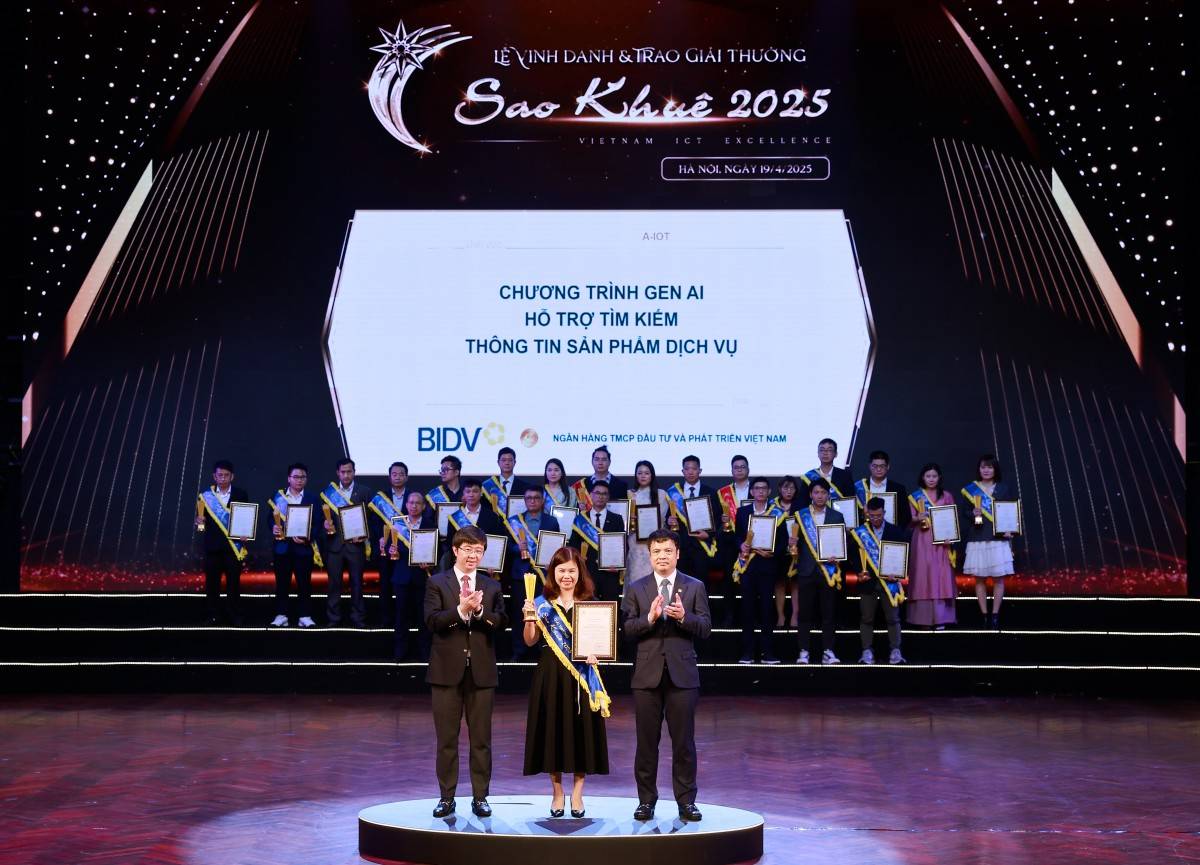 BIDV ghi dấu ấn tại Sao Khuê 2025 với 7 sản phẩm công nghệ được vinh danh