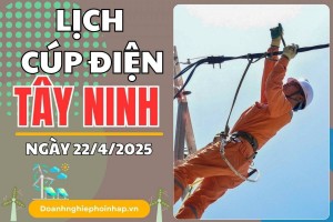 Lịch cúp điện Tây Ninh ngày 22/4/2025 mới nhất hôm nay
