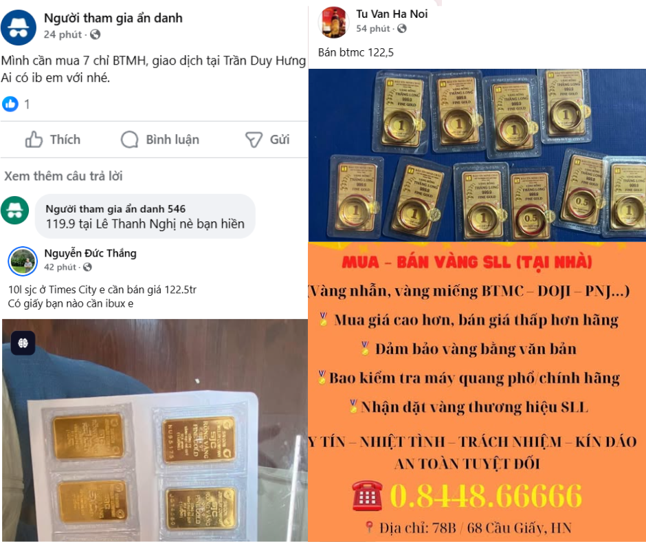 Cảnh báo người tiêu dùng khi mua vàng online từ các đơn vị không chính thống