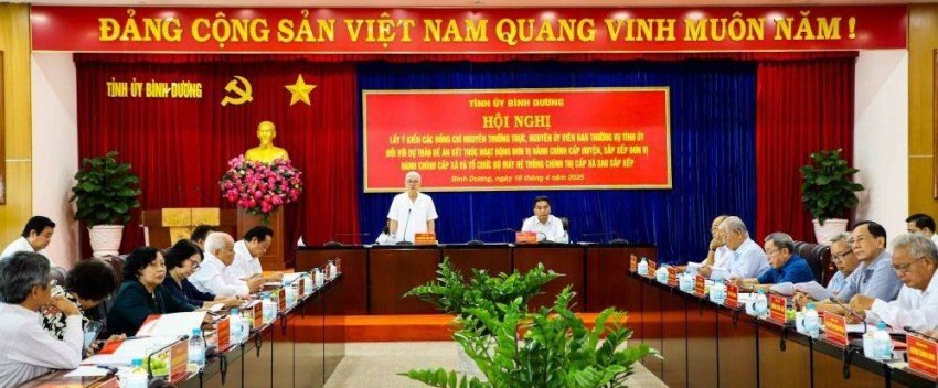 Bình Dương thống nhất cao với chủ trương sắp xếp, sáp nhập các đơn vị hành chính