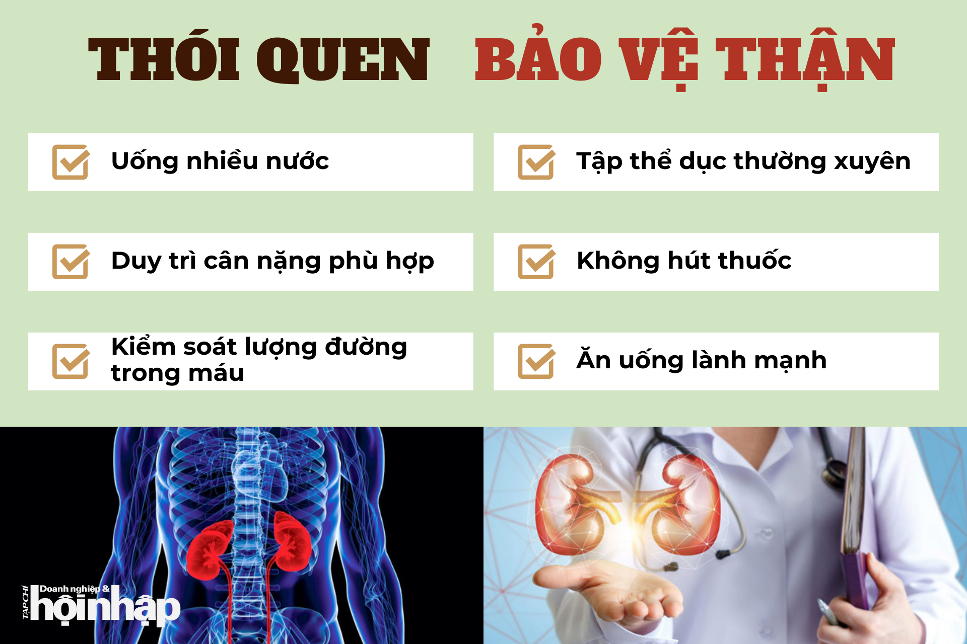 một số thói quen giúp thận khỏe mạnh một số thói quen giúp thận khỏe mạnh