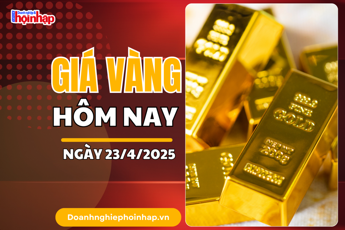 Giá vàng hôm nay 23/4: Vàng nhẫn tăng 