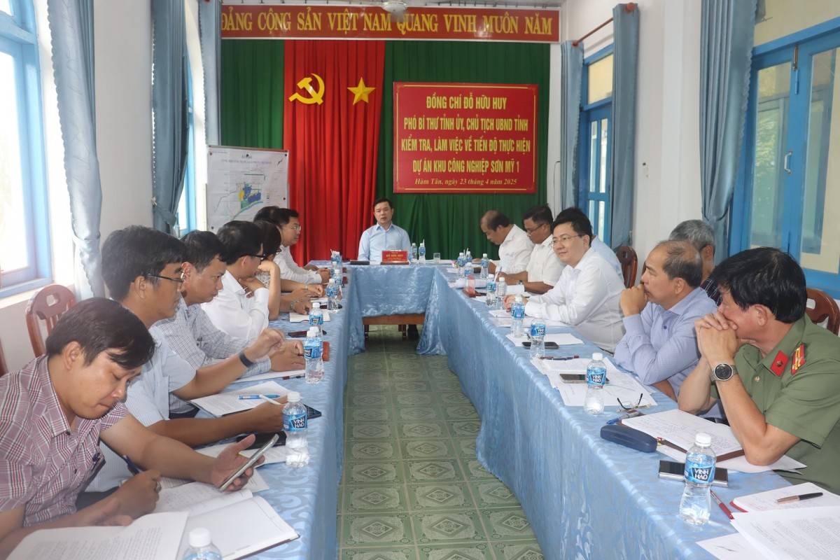 Bình Thuận kiểm tra thực địa dự án KCN Sơn Mỹ 1