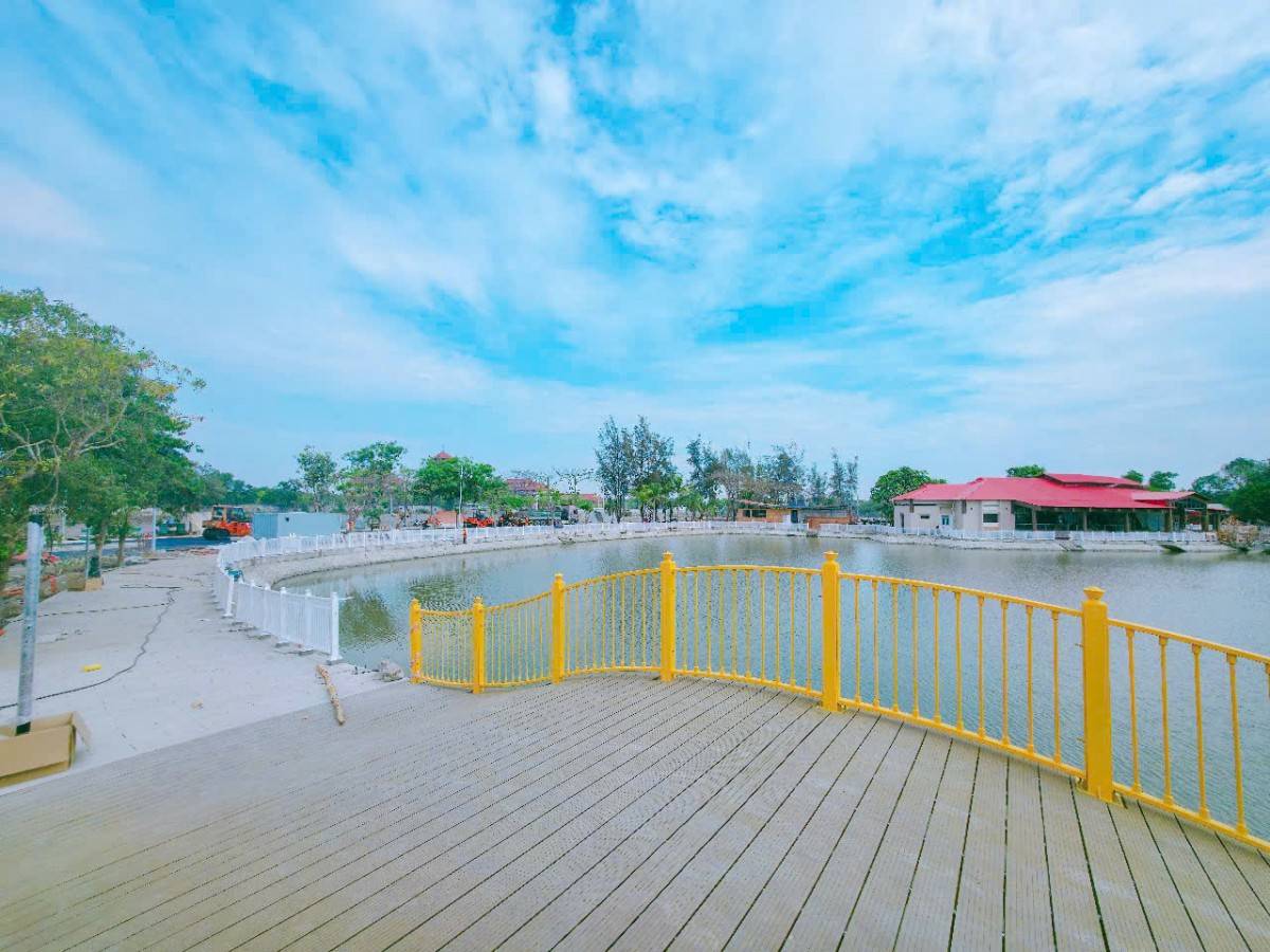 công trình sửa chữa, cải tạo công viên văn hóa Láng Le đã hoàn thành, góp phần cải thiện cảnh quan tổng thể của khuôn viên công viên