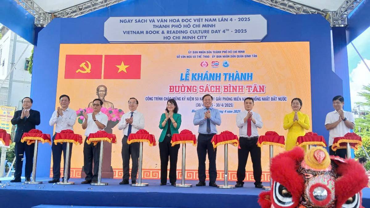 TP.HCM: Khai mạc Ngày sách và Văn hóa đọc Việt Nam lần 4 – Năm 2025 và Khánh thành Đường sách Bình Tân