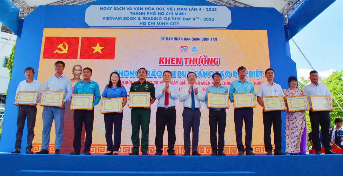 TP.HCM: Khai mạc Ngày sách và Văn hóa đọc Việt Nam lần 4 – Năm 2025 và Khánh thành Đường sách Bình Tân