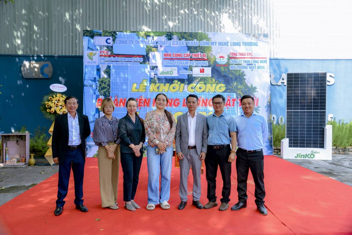 Khởi công dự án điện năng lượng mặt trời tại nhà máy gốm mỹ nghệ Long Trường