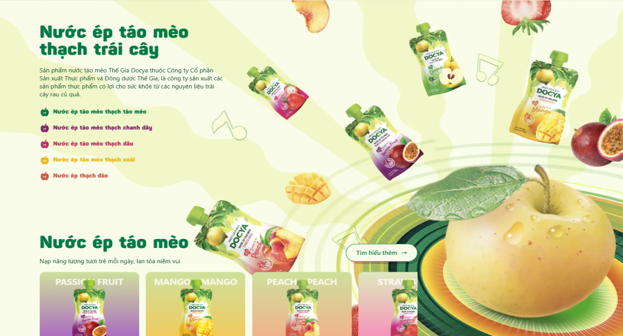 sản phẩm Nước ép táo mèo thạch trái cây DOCYA sản phẩm Nước ép táo mèo thạch trái cây DOCYA