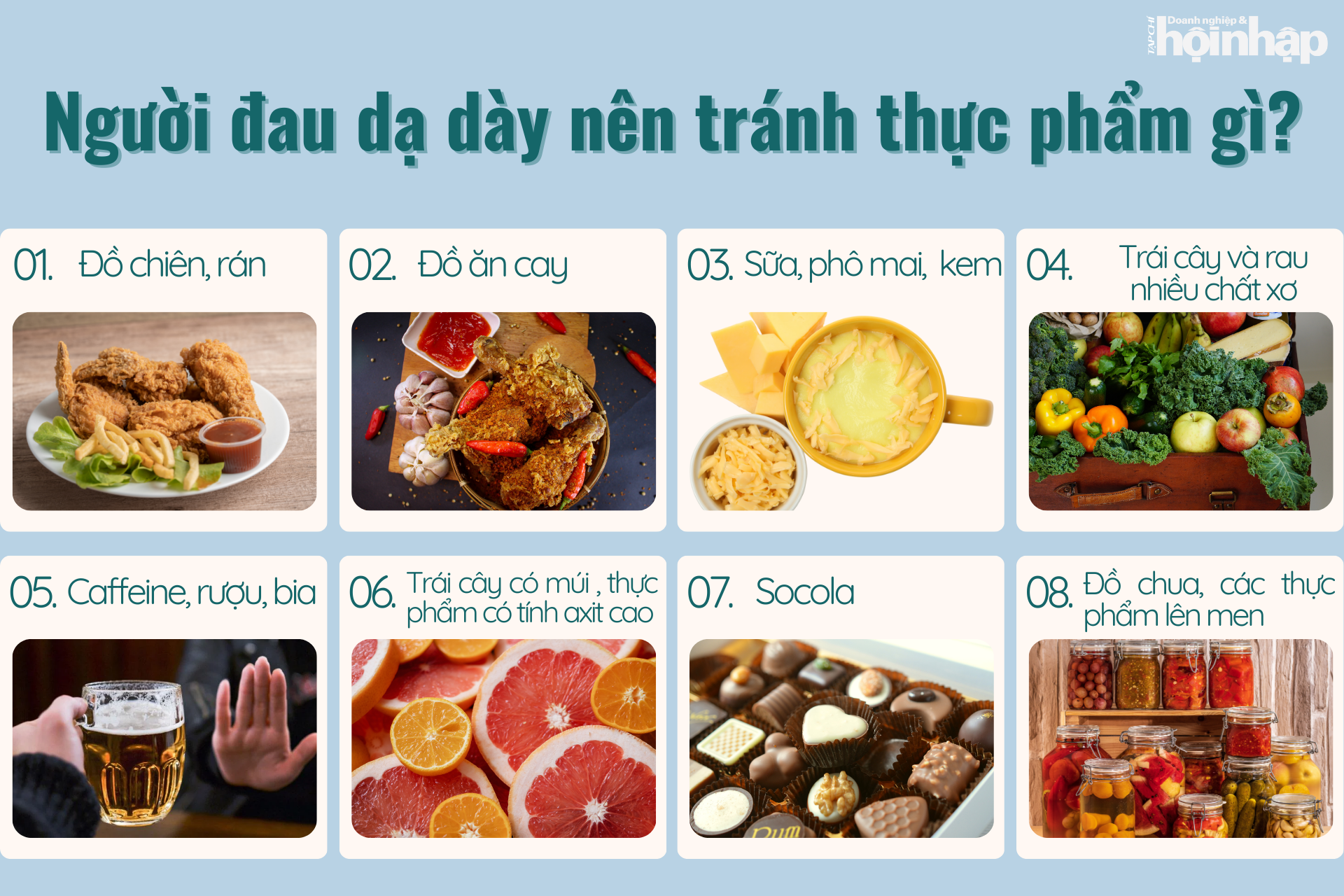 Người đau dạ dày không nên ăn thực phẩm gì? Người đau dạ dày không nên ăn thực phẩm gì?