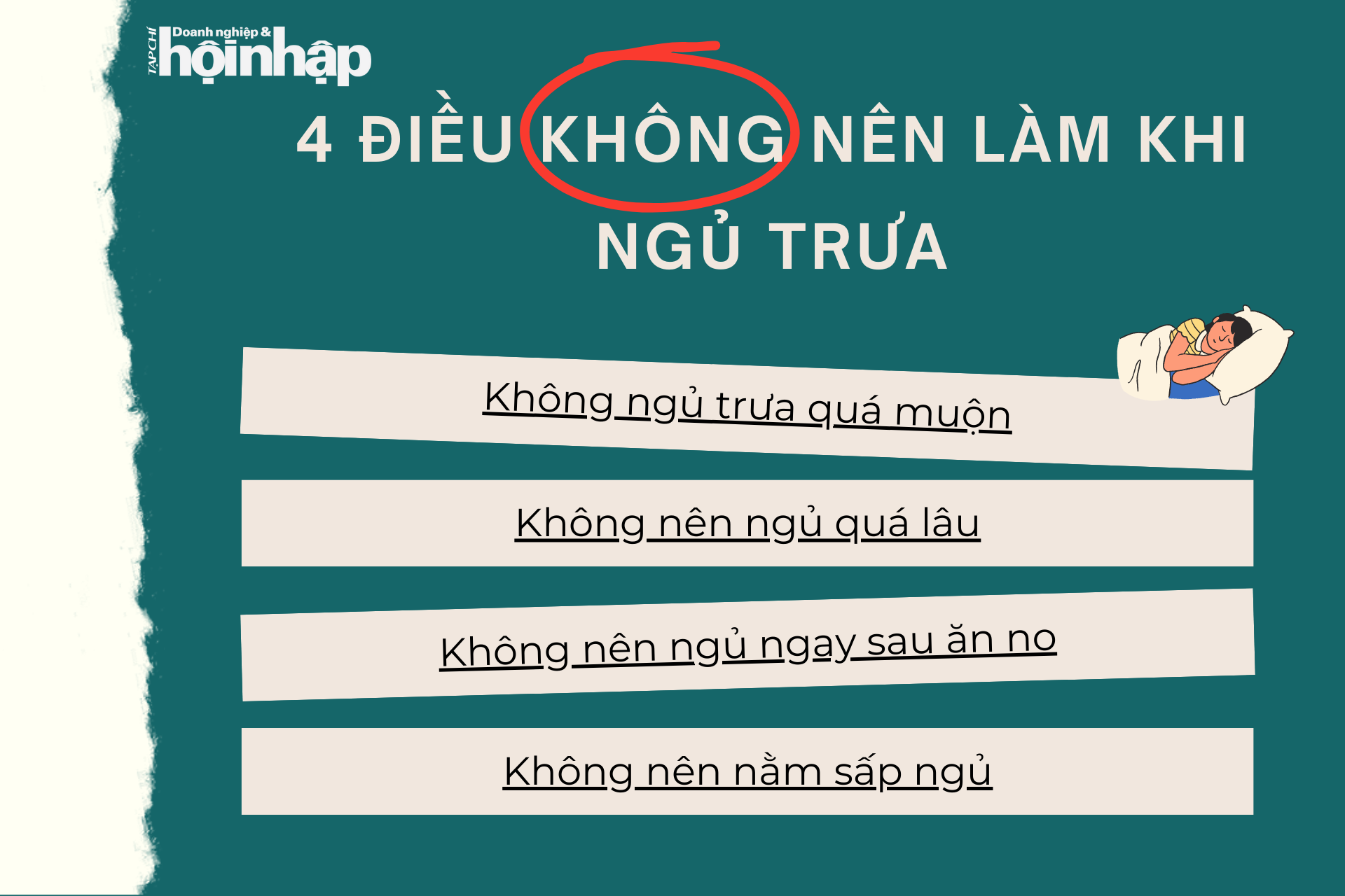 4 điều không nên làm khi ngủ trưa