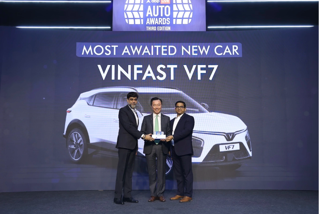 VinFast VF7 bứt phá tại Ấn Độ với giải thưởng xe điện 'Mẫu xe mới được mong chờ nhất'