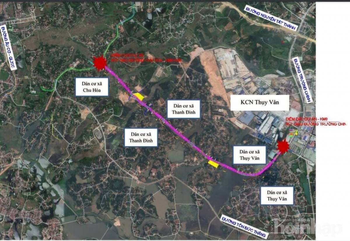 Phú Thọ: Gói thầu gần 400 tỷ đồng kết nối khu công nghiệp Thụy Vân đã có nhà thầu tham gia