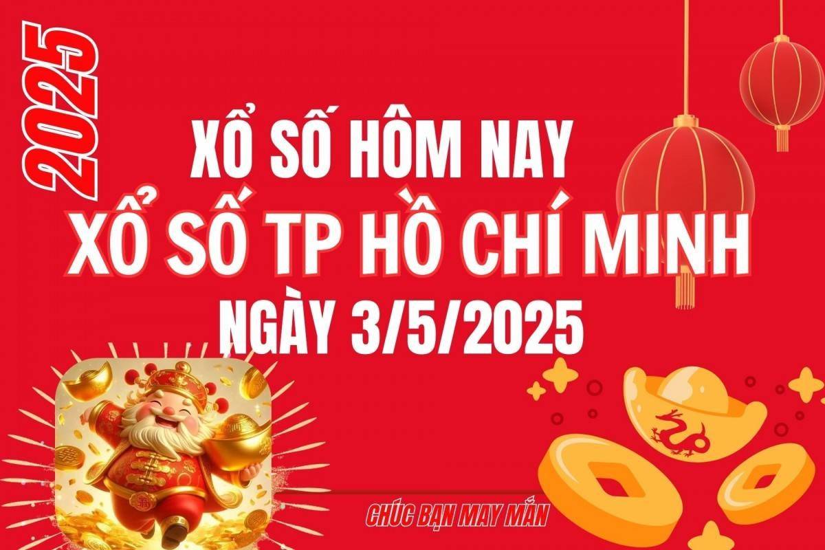 XSHCM 3/5, Kết quả xổ số Hồ Chí Minh hôm nay 3/5/2025, Trực tiếp XSHCM ngày 3 tháng 5