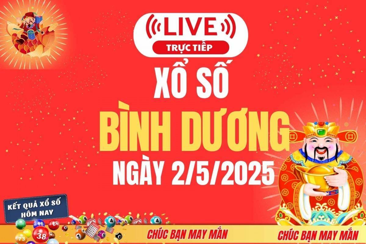 Xổ số Bình Dương hôm nay ngày 2/5/2025 - XSBD 2/5 - Kết quả xổ số Bình Dương hôm nay