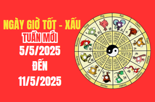 Xem ngày giờ tốt xấu tuần mới từ 5/5 - 11/5/2025