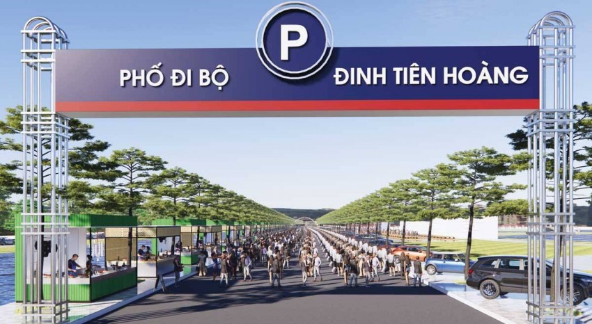 Phố đi bộ Đinh Tiên Hoàng - Thái Bình: Không gian kinh tế đêm sôi động sắp khai trương