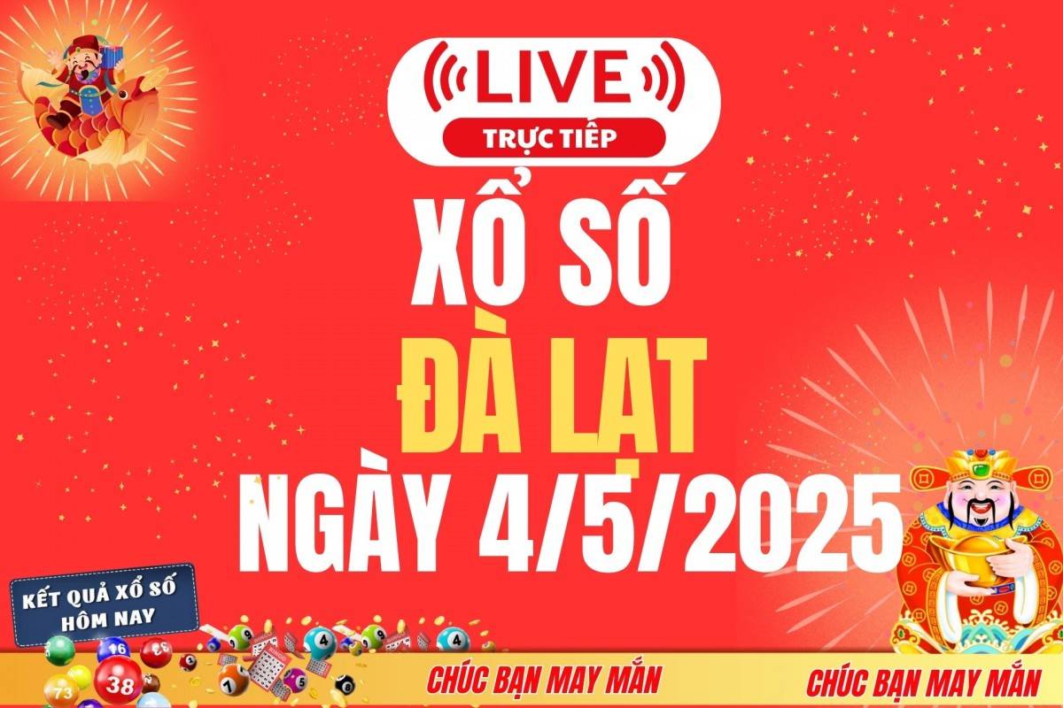 Xổ số Đà Lạt hôm nay ngày 4/5/2025 - XSLA 4/5 - Kết quả xổ số Đà Lạt hôm nay