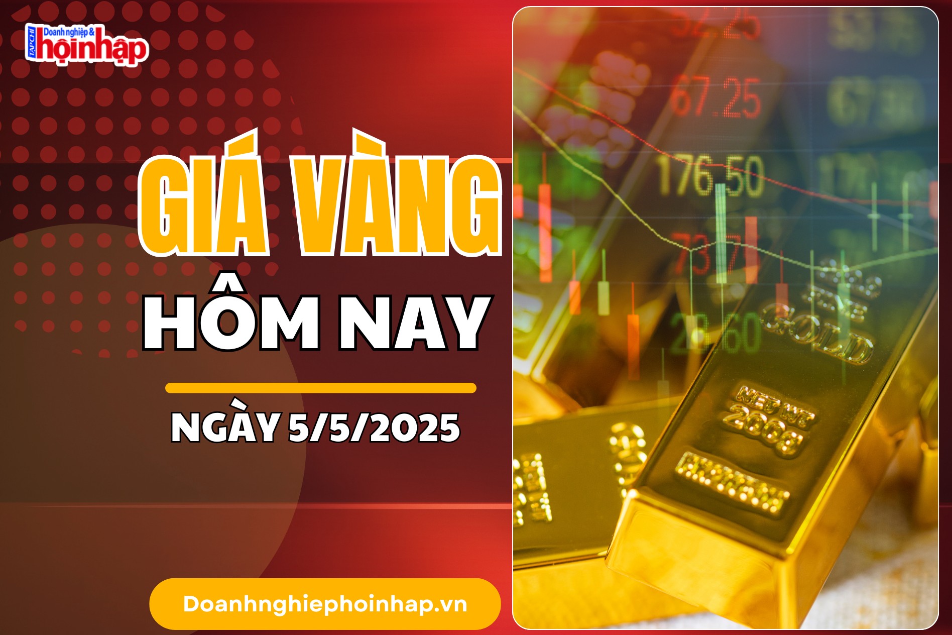 Giá vàng hôm nay 5/5: Vàng miếng SJC giảm mạnh nhất hơn 1 triệu đồng/lượng