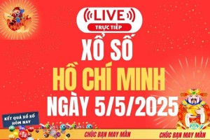 Xổ số Hồ Chí Minh hôm nay ngày 5/5/2025 - XSHCM 5/5 - Kết quả xổ số Hồ Chí Minh hôm nay