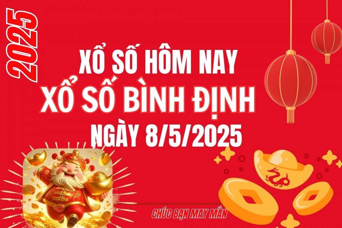 XSBDI 8/5, Kết quả xổ số Bình Định hôm nay 8/5/2025, Trực tiếp XSBDI ngày 8 tháng 5
