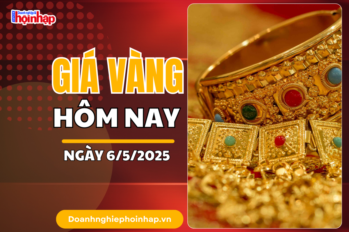 Giá vàng hôm nay 6/5: Vàng nhẫn tròn trơn giảm mạnh nhất 1,5 triệu đồng/lượng