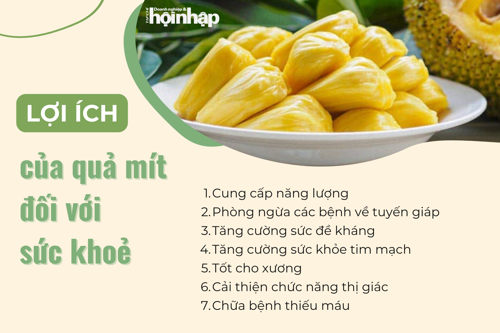 Lợi ích của quả mít đối với sức khoẻ