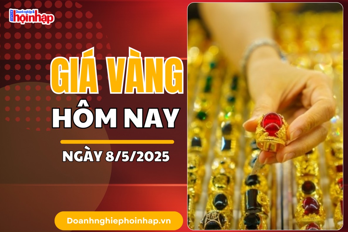 Giá vàng hôm nay 8/5: Vàng nhẫn "trụ vững" ở mức cao hơn 120 triệu đồng/lượng