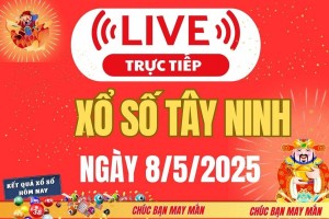 Xổ số Tây Ninh hôm nay ngày 8/5/2025 - XSTN 8/5 - Kết quả xổ số Tây Ninh hôm nay