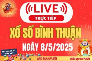 Xổ số Bình Thuận hôm nay ngày 8/5/2025 -XSBTH 8/5 - Kết quả xổ số Bình Thuận hôm nay