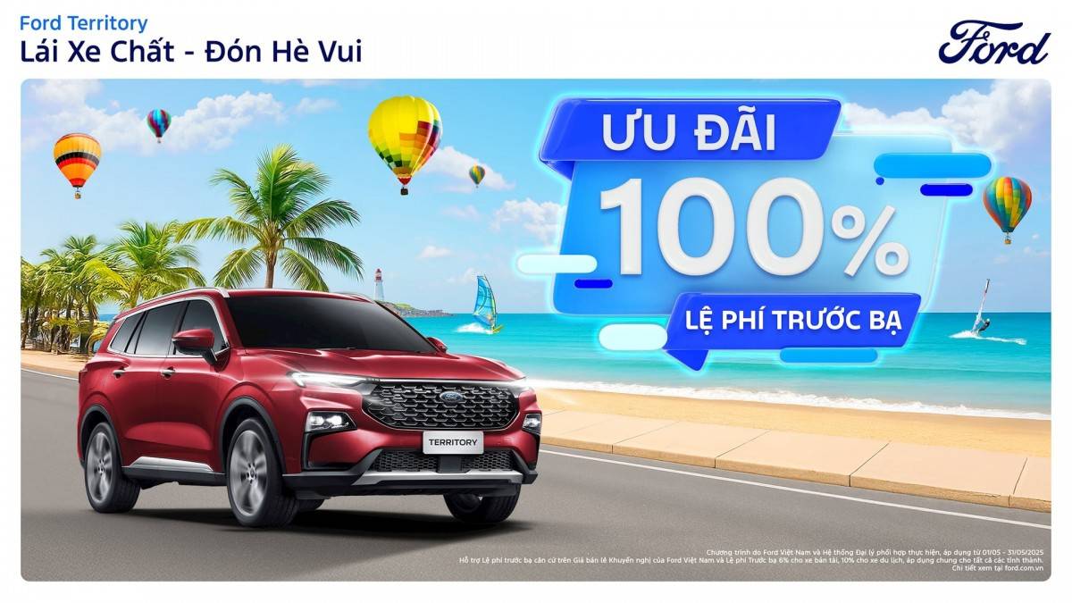 Ford Việt Nam khuyến mại tới 100 triệu đồng cho khách hàng mua xe trong tháng 5/2025 Ford Việt Nam khuyến mại tới 100 triệu đồng cho khách hàng mua xe trong tháng 5/2025