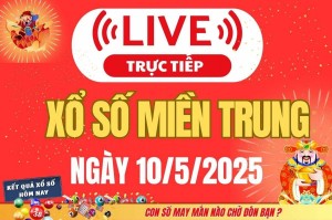 Xổ số miền Trung hôm nay ngày 10/5/2025 - XSMT 10/5 - Kết quả xổ số miền Trung hôm nay