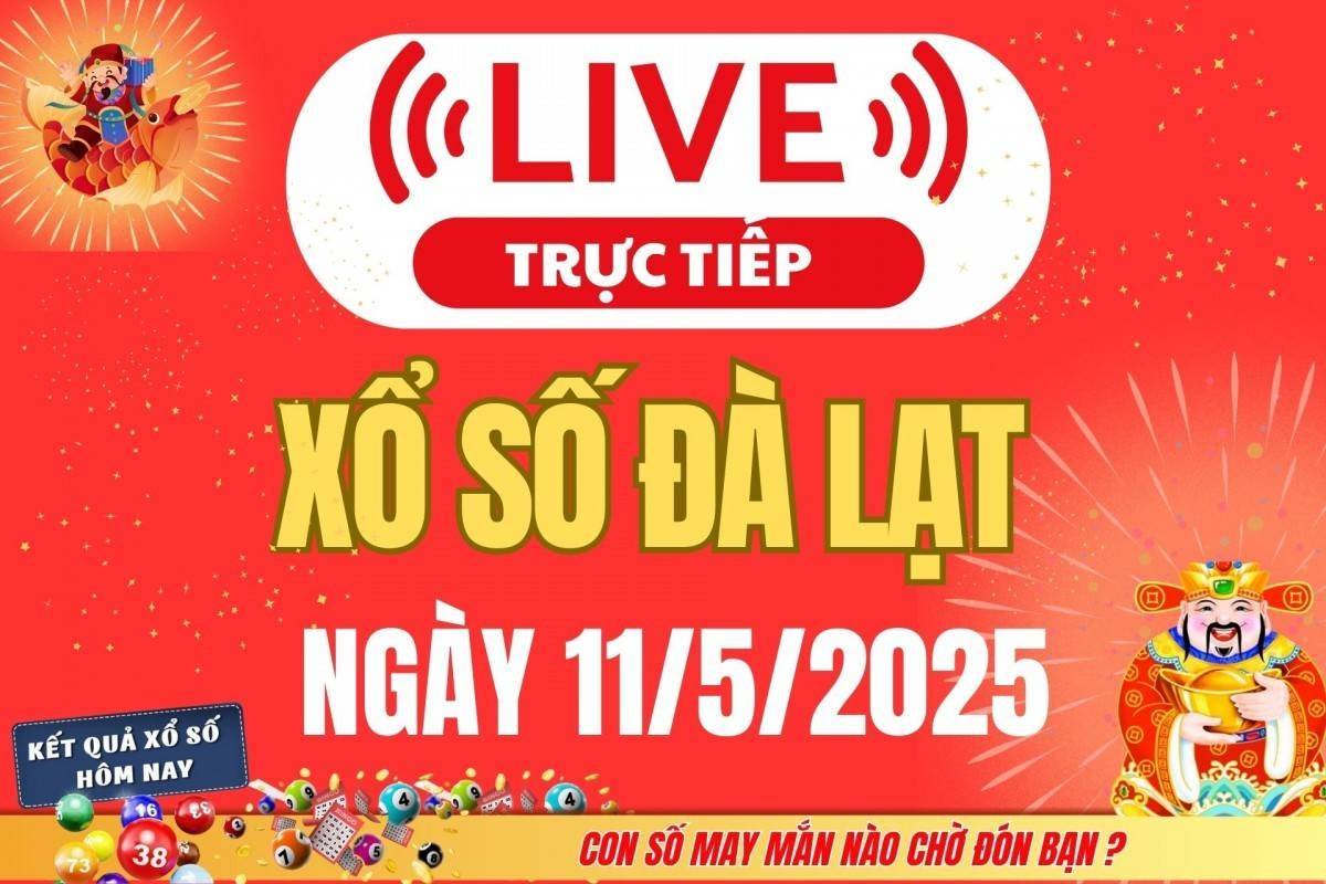 Xổ số Đà Lạt hôm nay ngày 11/5/2025 - XSLA 11/5 - Kết quả xổ số Đà Lạt hôm nay