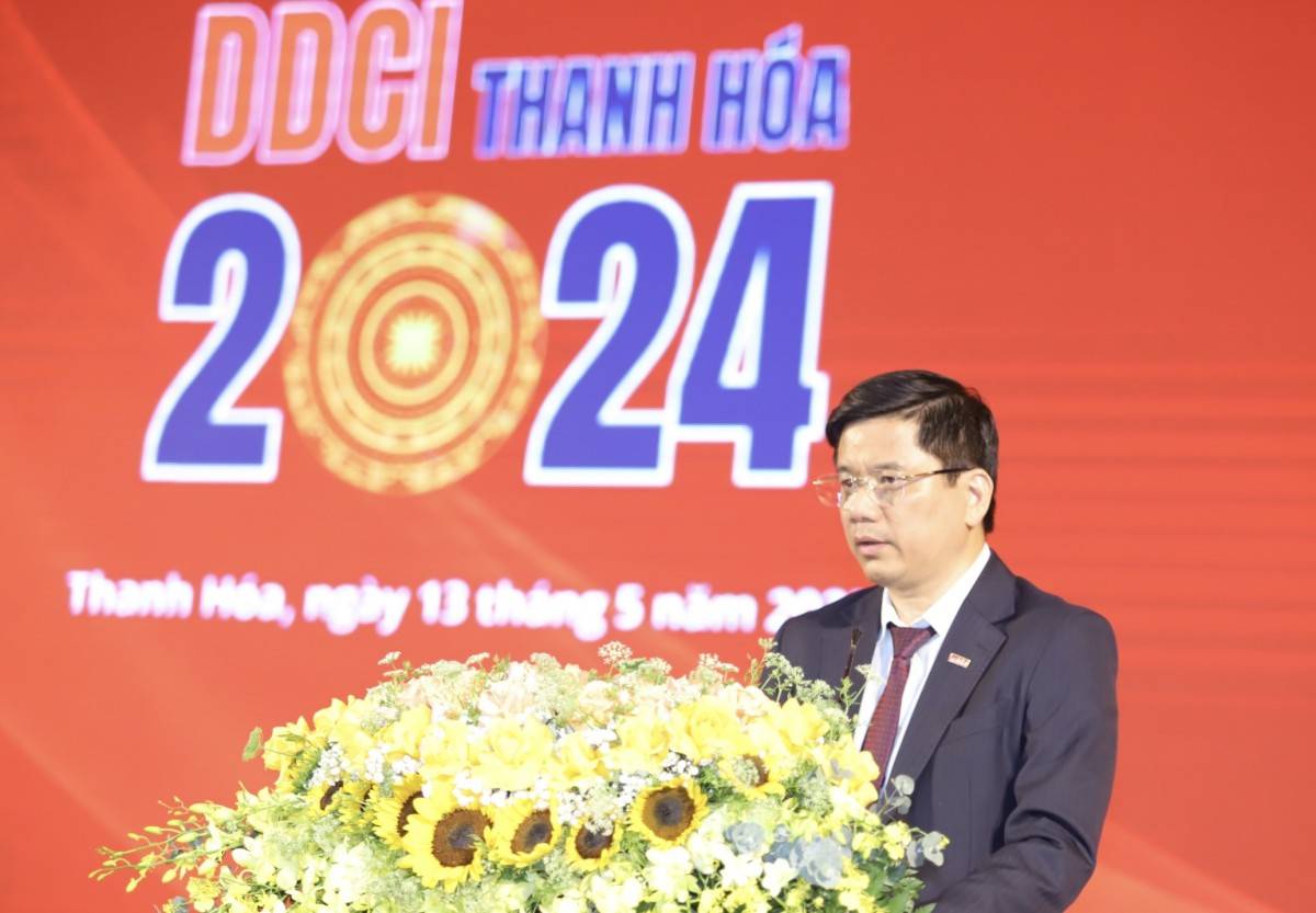 Ông Đỗ Đình Hiệu, Giám đốc VCCI Chi nhánh Thanh Hóa- Ninh Bình phát biểu