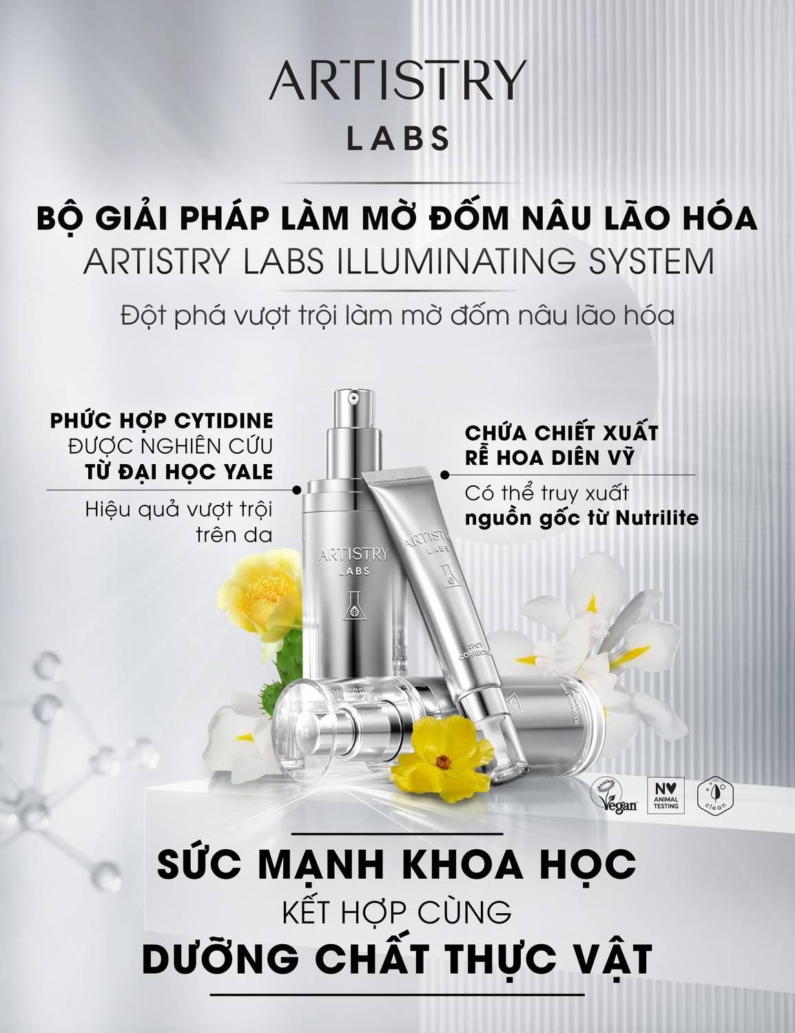 Amway , Artistry, Labs iIlluminating System, mờ đốm nâu lão hóa 2