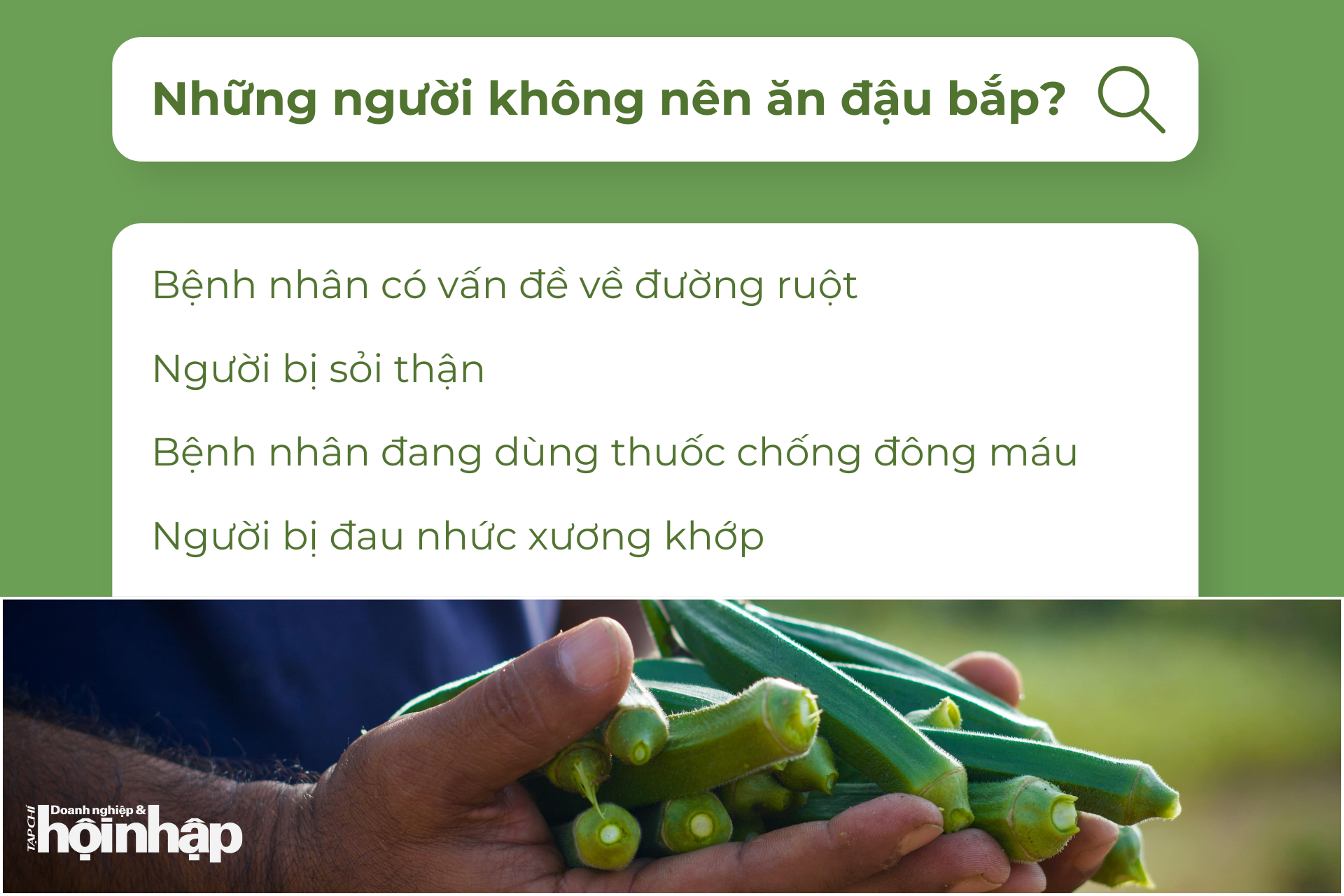 Những người không nên ăn đậu bắp?