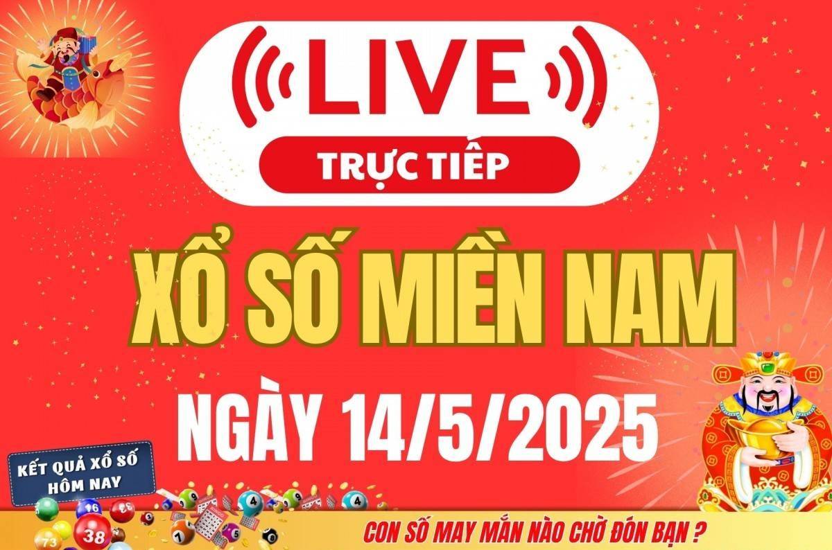 XSMN 14/5 – Kết Quả Xổ số miền Nam hôm nay 14/5/2025 - XSMN thứ Tư mới cập nhật