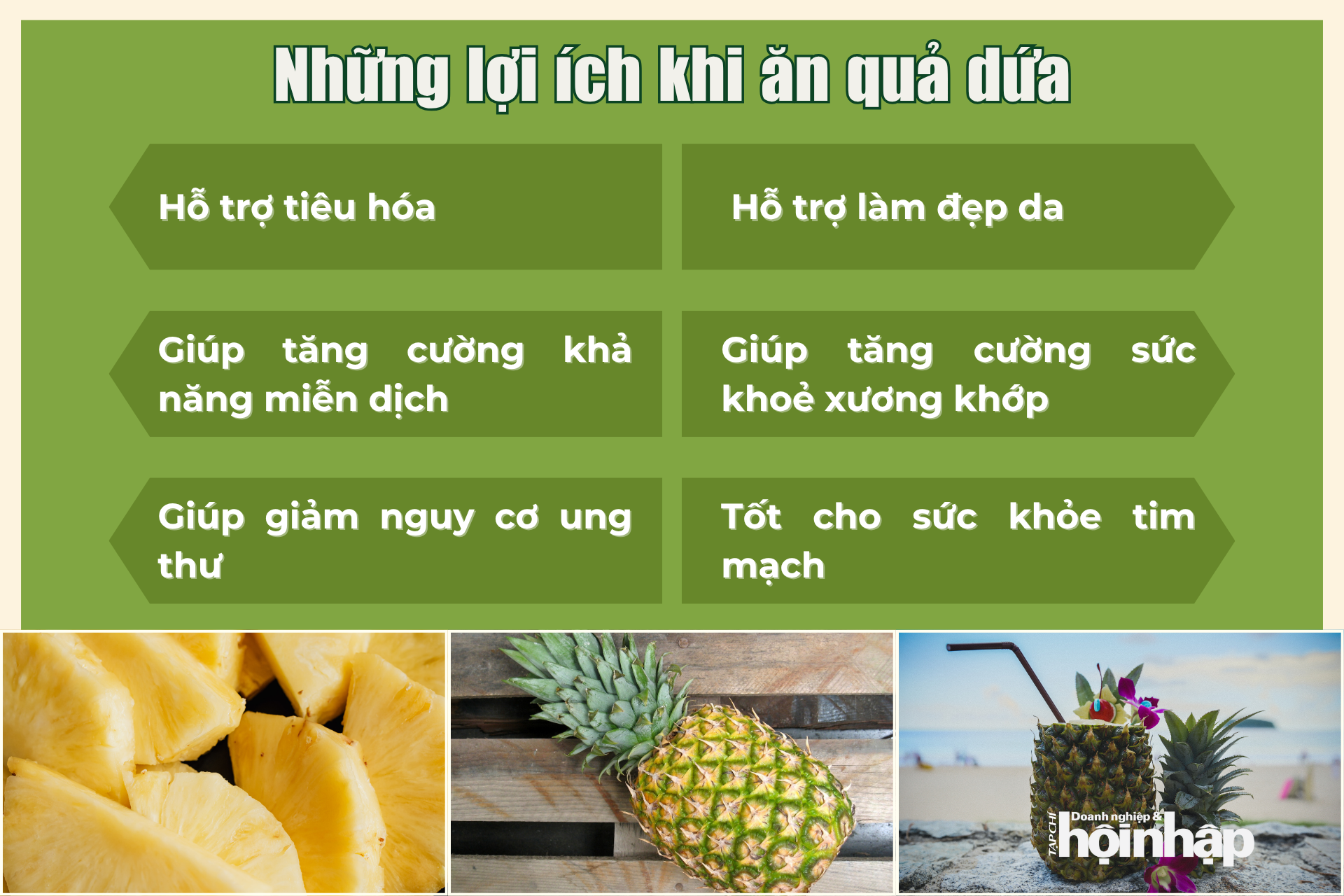 Những lợi ích khi ăn quả dứa