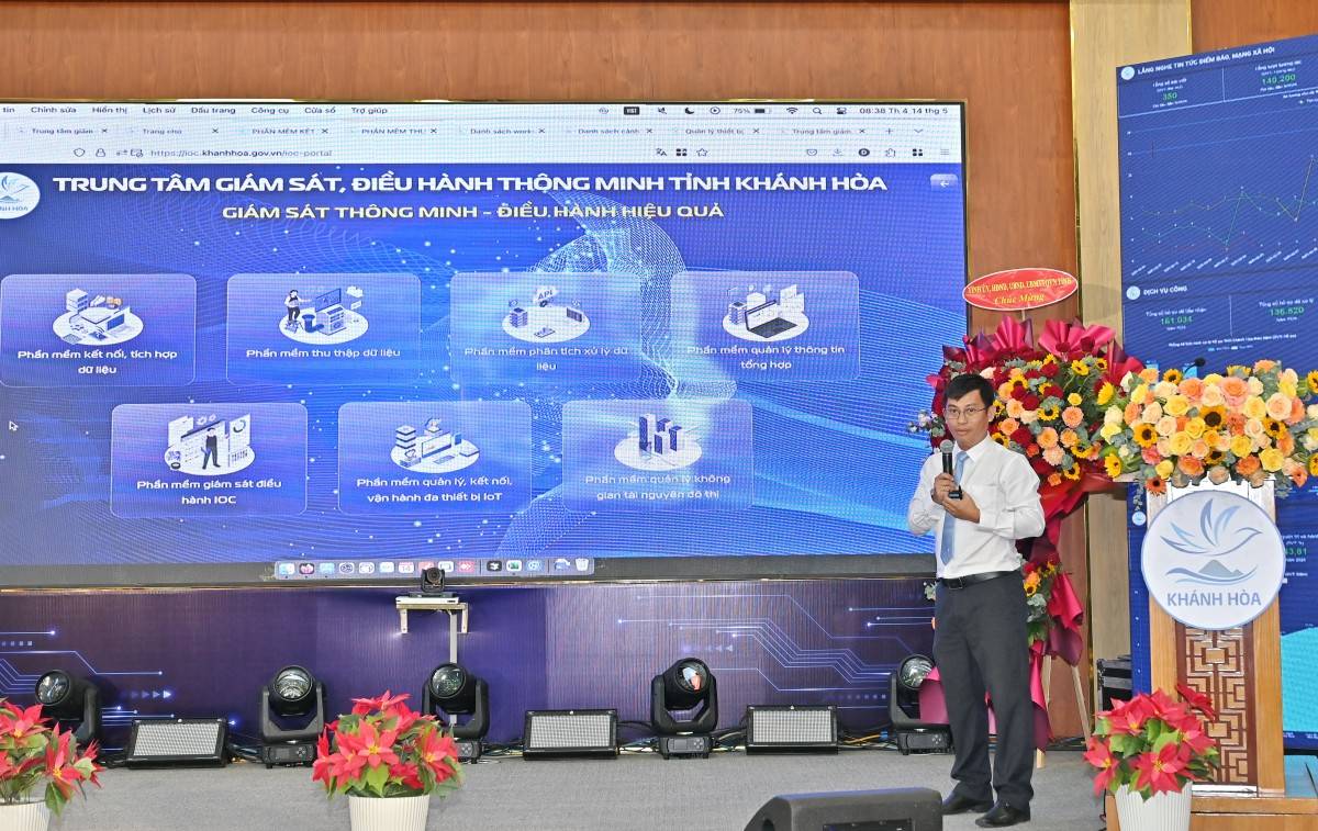 Trung tâm Giám sát điều hành thông minh tỉnh (IOC) Khánh Hòa đi vào hoạt động