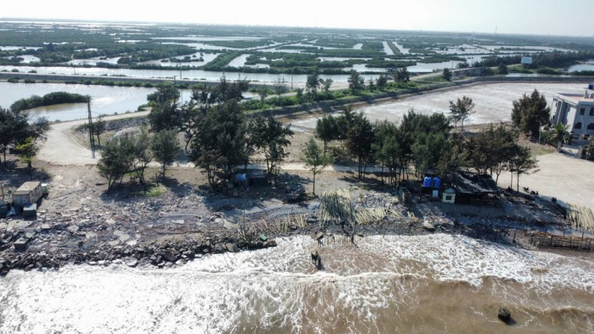 Cồn Vành nhìn từ trên cao - Ảnh: Thành Trung