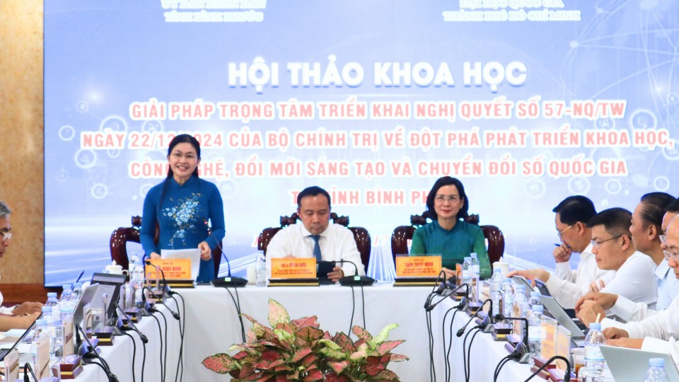 Bình Phước: Tổ chức hội thảo khoa học bàn giải pháp trọng tâm triển khai thực hiện Nghị quyết số 57
