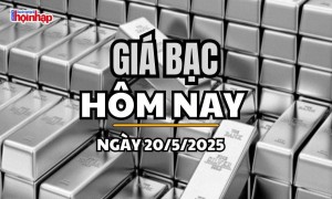 Giá bạc hôm nay 20/5/2025: Giá bạc đảo chiều giảm nhẹ trên cả thị trường trong nước và thế giới