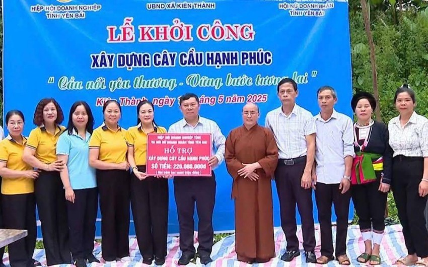 Hiệp hội Doanh nghiệp - Hội nữ Doanh nhân tỉnh Yên Bái: Khởi công cây cầu hạnh phúc “Cầu nối yêu thương – vững bước tương lai”