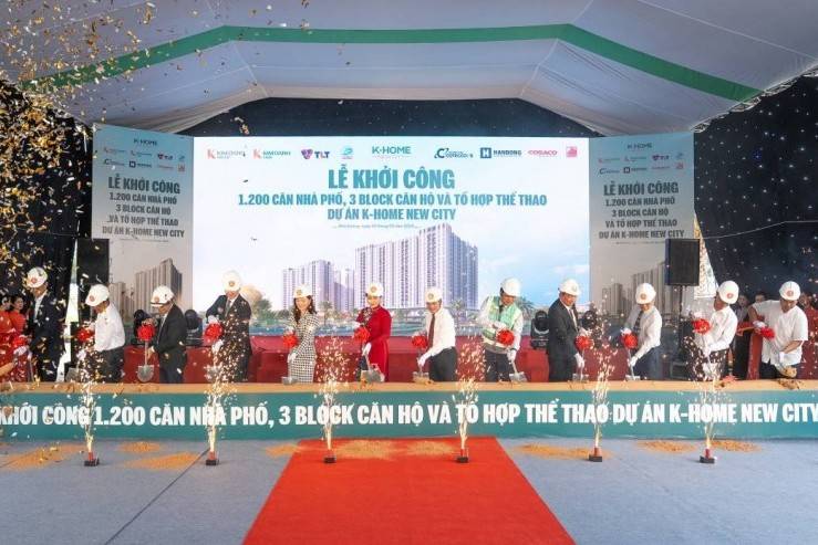 Khởi công 1.200 căn nhà phố, 3 block căn hộ và tổ hợp thể thao thuộc dự án K-Home New City