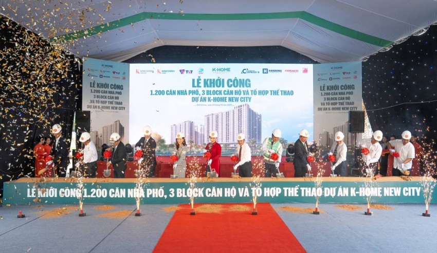 Khởi công 1.200 căn nhà phố, 3 block căn hộ và tổ hợp thể thao thuộc dự án K-Home New City