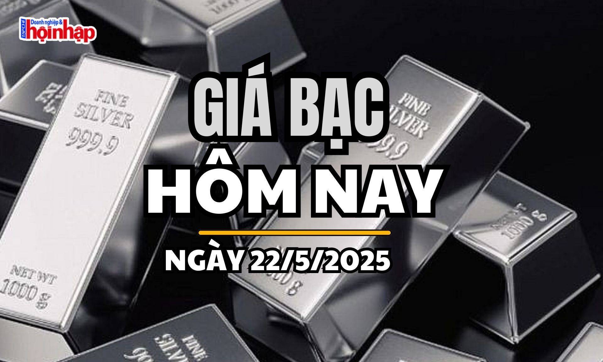Giá bạc hôm nay 22/5/2025: Giá bạc tiếp đà tăng giữa lúc USD suy yếu và dầu phục hồi