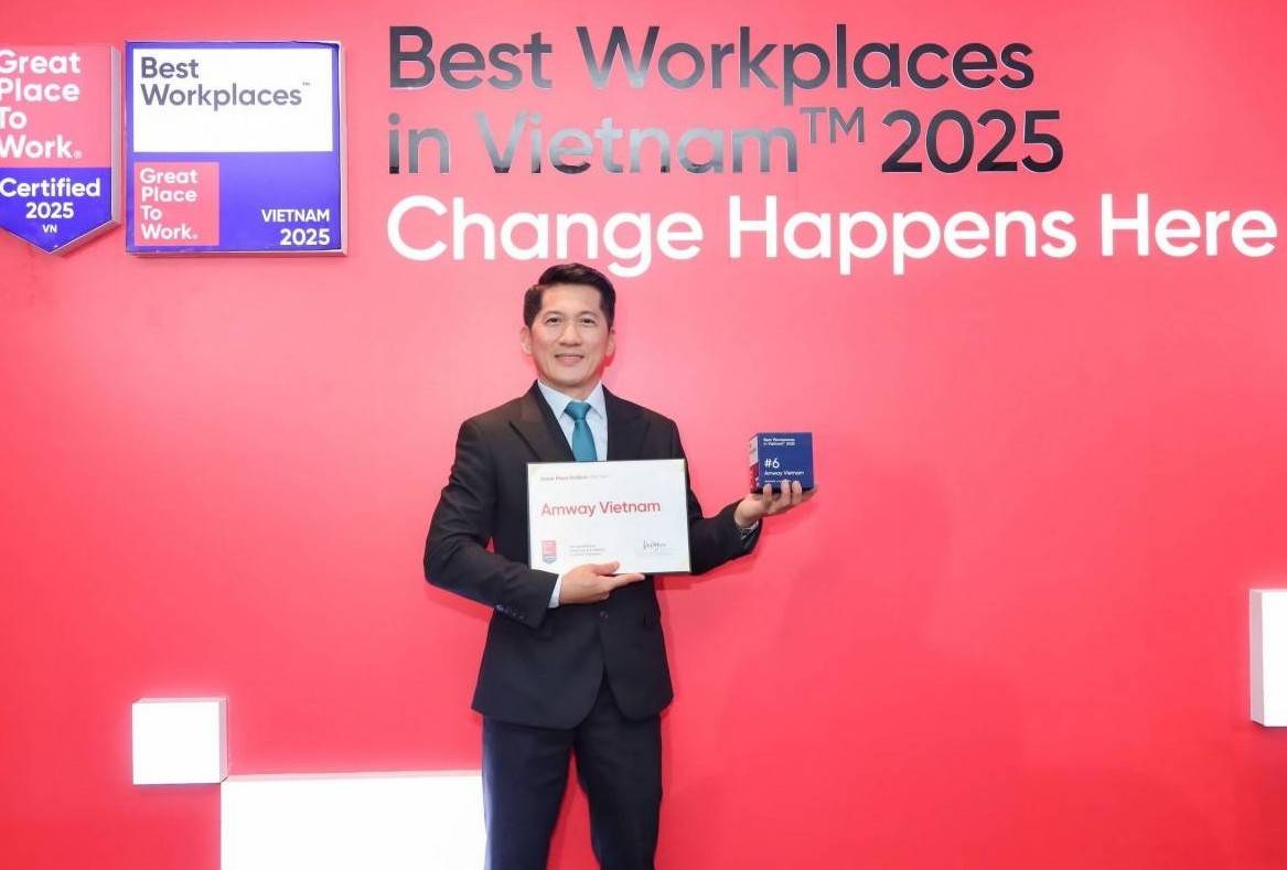 Amway đứng top 6 nơi làm việc xuất sắc hàng đầu Việt Nam 2025